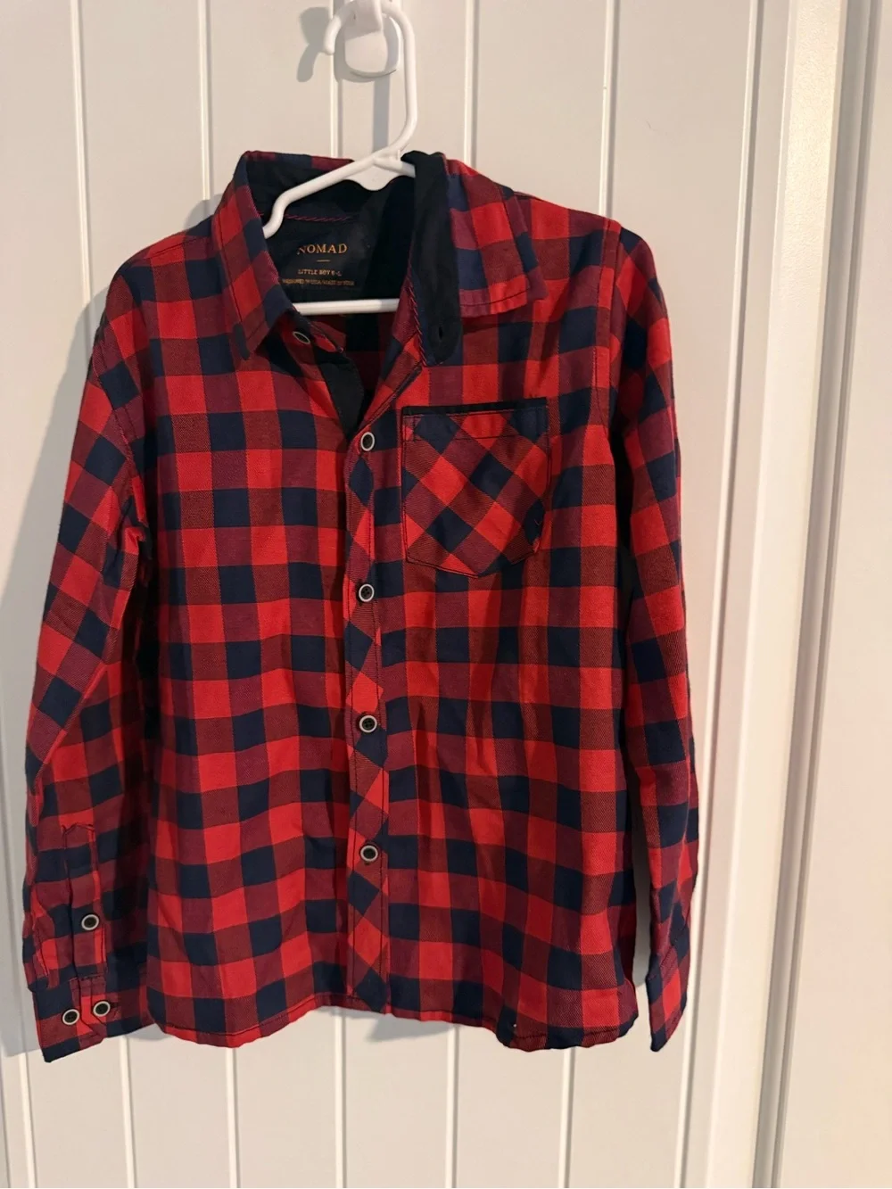 NOMAD Little Boy Plaid Button-Up Shirt – Size 6L